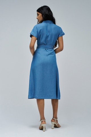 Abito a camicia in jeans - Blu