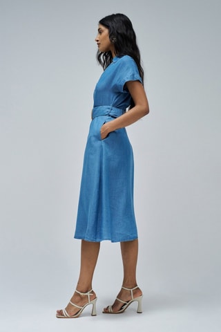 Abito a camicia in jeans - Blu