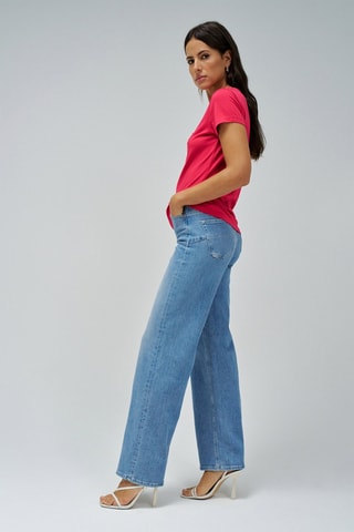 T-shirt slim - Rosa scuro