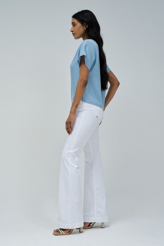 Blusa regular - Azzurro