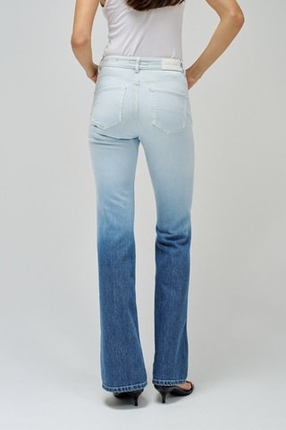 Jeans flare tie and dye - Azzurro