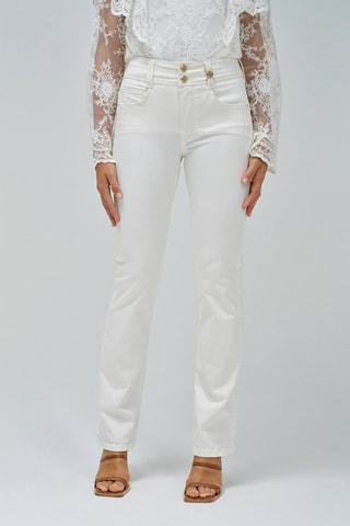 Pantaloni bootcut - Bianco