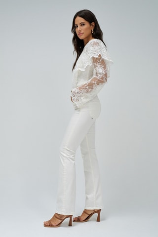 Pantaloni bootcut - Bianco