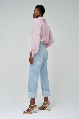 Jeans a vita alta - Azzurro