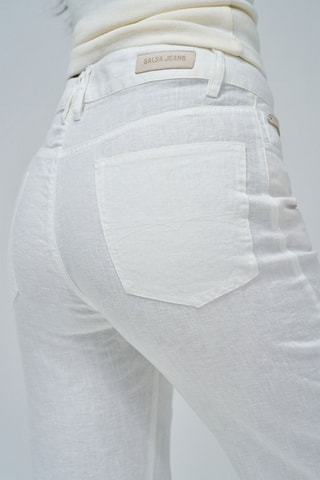 Pantaloni regular in lino - Bianco