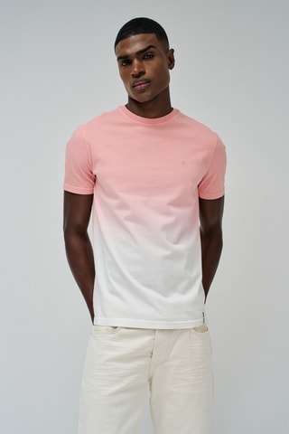 T-shirt slim tie and dye - Rosa