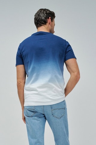 T-shirt slim tie and dye - Blu scuro