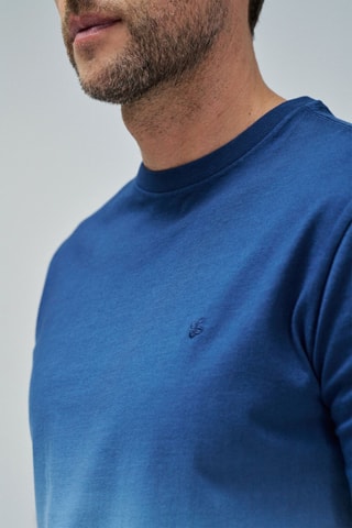 T-shirt slim tie and dye - Blu scuro