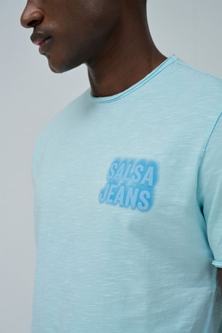 T-shirt slim - Azzurro
