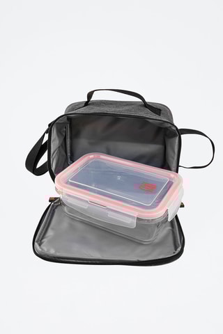 Sac à lunch isotherme et boîte de conservation en verre borosilicate Goglass - Gris foncé