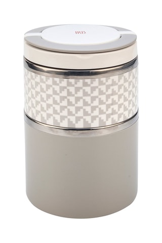 Lunch box à double compartiment - 90 cl - Gris