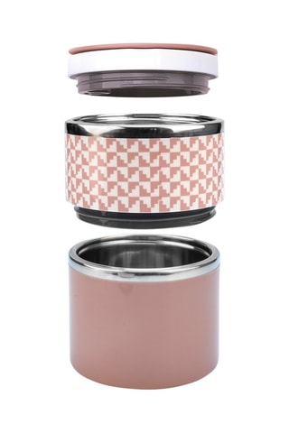 Lunch box à double compartiment 90 cl - Rose