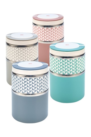 Lunch box à double compartiment 90 cl - Rose