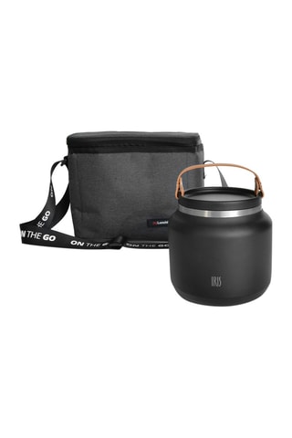 Lunch box en acier inoxydable - 70 cl - Noir