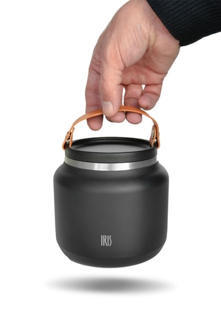 Lunch box en acier inoxydable - 70 cl - Noir