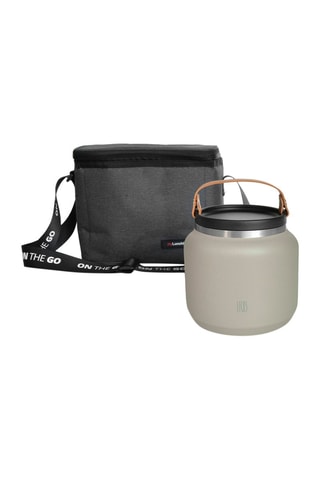 Lunch box en acier inoxydable - 70 cl - Beige