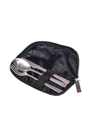 Set de couverts en acier inoxydable et housse - 3 pièces