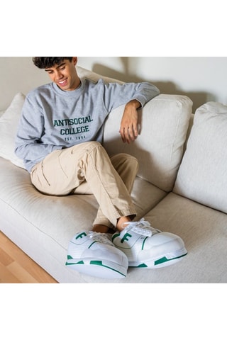 Pantoffels - Wit - Wit en groen