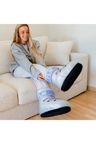 Pantoffels - Zilverkleurig - Grijs, blauw en zilverkleurig