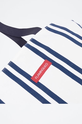 Strandshopper - Hemelsblauw en wit - Wit en blauw