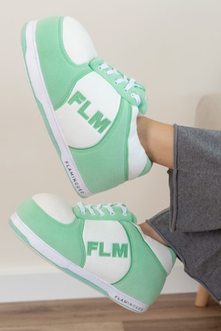 Pantoffels - Wit en Lichtgroen - Wit en groen