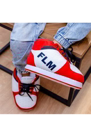 Pantoffels - Rood en Wit - Wit en rood