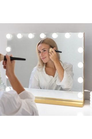 Ledspiegel op Poten - 58 x 48 x 12 cm - Goudkleurig