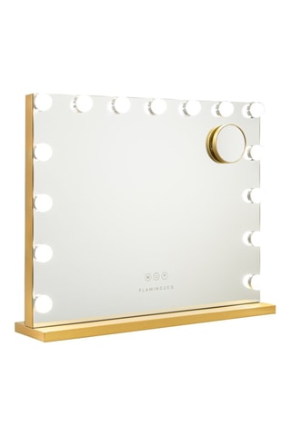 Ledspiegel op Poten - 58 x 48 x 12 cm - Goudkleurig