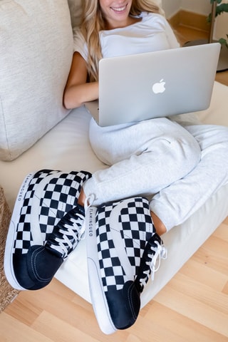 Pantoffels - Wit en Zwart - Wit en zwart