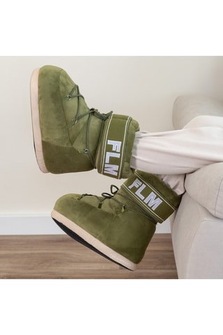 Pantoffels - Kaki - Groen en grijs