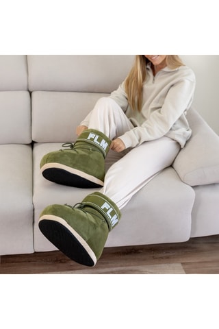 Pantoffels - Kaki - Groen en grijs