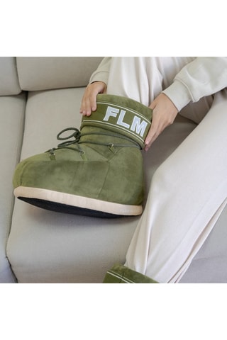 Pantoffels - Kaki - Groen en grijs