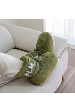 Pantoffels - Kaki - Groen en grijs