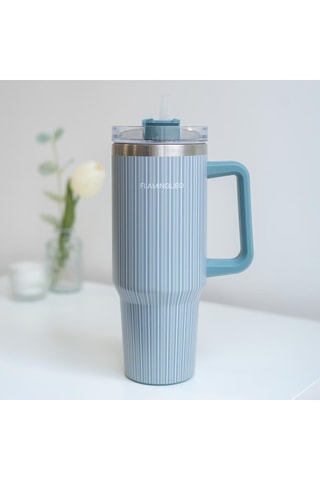 Roestvrijstalen Thermosbeker met Rietje - 1,18 l