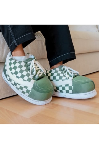 Pantoffels - Groen en Wit - Wit en groen