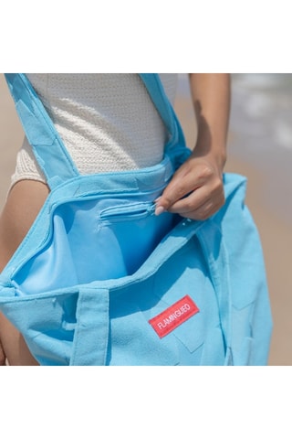 Totebag - Hemelsblauw - Rood, blauw en wit