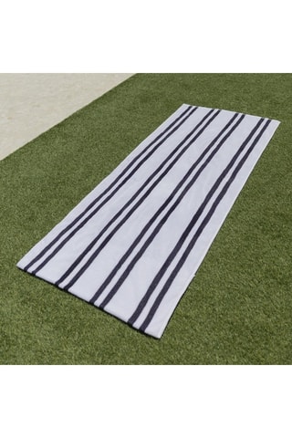 Handdoek voor in de Hangmat - Marineblauw - 180 x 76,5 cm - Blauw en wit