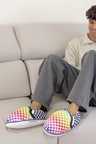 Pantoffels - Wit en Rood - Rood en wit