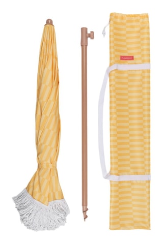 Ronde Parasol met Voet - Diameter zeil 180 cm