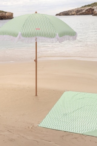 Ronde Parasol met Voet - Diameter zeil 180 cm