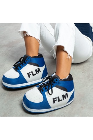 Pantoffels - Blauw en Wit - Blauw en wit