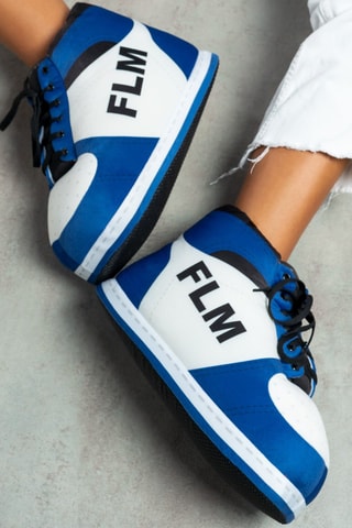 Pantoffels - Blauw en Wit - Blauw en wit