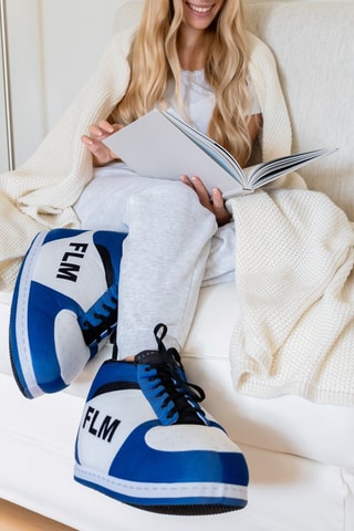 Pantoffels - Blauw en Wit - Blauw en wit