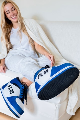 Pantoffels - Blauw en Wit - Blauw en wit