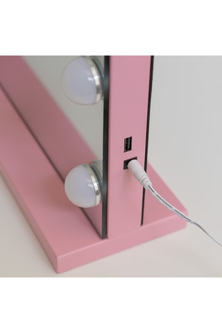 Ledspiegel - 63 x 13 x 53 cm - Roze