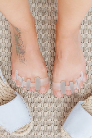 2 separatori per dita dei piedi in gel di silicone senza BPA - Trasparente