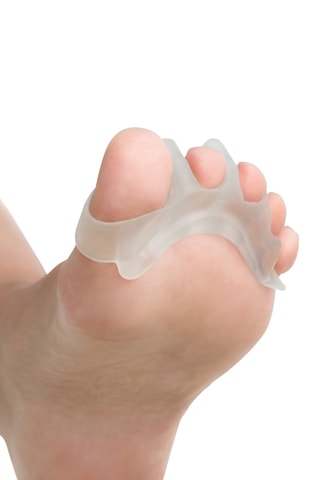 2 separatori per dita dei piedi in gel di silicone senza BPA - Trasparente