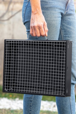 Mini barbecue da tavolo a carbonella di legno - Nero