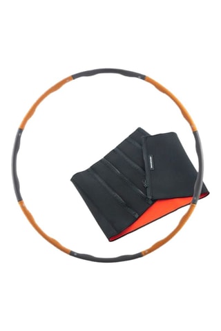 Anello fitness smontabile e guaina sportiva snellente - Nero e arancione