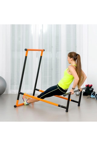 Set base per trazioni e fitness, cintura con fasce di resistenza - 53 x 12,5 x 32 cm